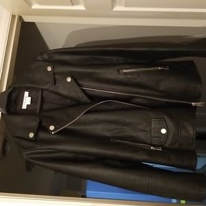 Moto style faux leather jacket